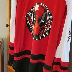 Marvel Red and Black Deadpool Jersey